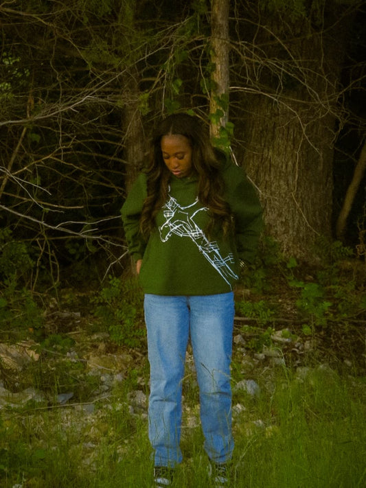 Olive green Carry Your Cross hoodie